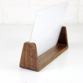 High Quality 4*6inch 5*7inch Acrylic home decoration photo frame with U-Shaped Modern Wooden unique Stand Holder